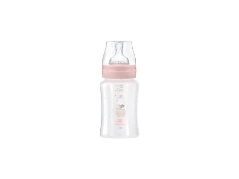 KIKKABOO Kojenecká láhev 240ml 3m+ Hippo Dreams Pink