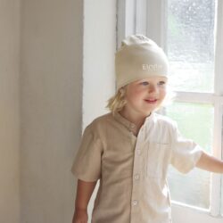 ELODIE DETAILS Čepice Logo Beanies - Oat White