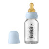 BIBS Skleněná láhev 110ml - Baby blue