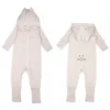 MONIE Dětský rostoucí overal Králík - Basic Light beige