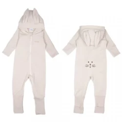 MONIE Dětský rostoucí overal Králík - Basic Light beige