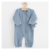 NEW BABY Kojenecký letní mušelínový overal - blue