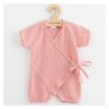 NEW BABY Kojenecký letní mušelínový overal - pink