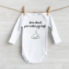 MIMIO Dětské body bílé DR - Coffee