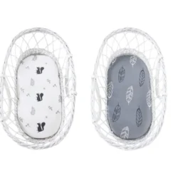 SLEEPEE Prostěradlo do kočárku, košíku a kolébky Veverky/pírka