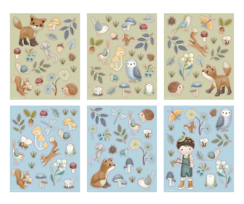 LITTLE DUTCH Sada se samolepkami - Forest friends