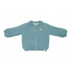 LITTLE DUTCH Kojenecký kardigan pletený - Baby blue
