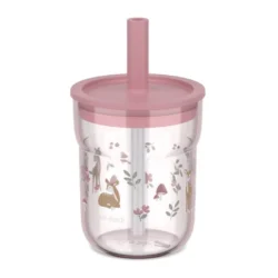 LITTLE DUTCH Kelímek s brčkem 250ml - Fairy garden