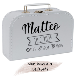 MIMIO Dětský kufřík s údaji o narození