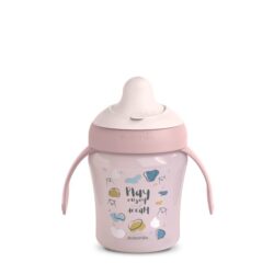 SUAVINEX Nerozlitný hrníček BEAR 200ml - růžový