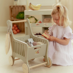 LITTLE DUTCH Nákupní vozík s doplňky dřevěný