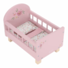 LITTLE DUTCH Postýlka pro panenky dřevěná s peřinkou – PINK