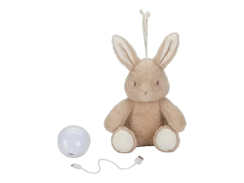 LITTLE DUTCH Usínáček králíček Newborn naturals