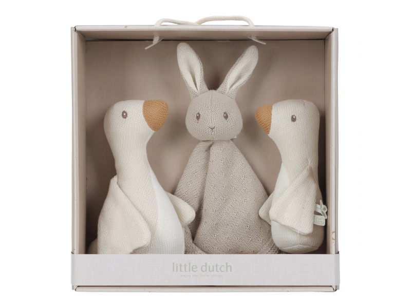 LITTLE DUTCH Dárková sada pletená Newborn naturals