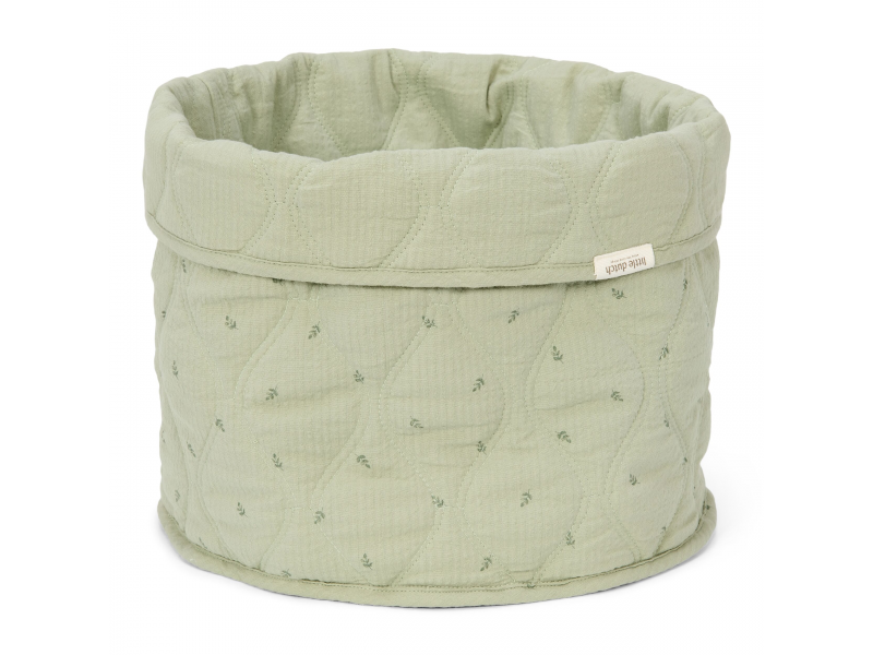 LITTLE DUTCH Košík textilní oboustranný velký Pure Sage