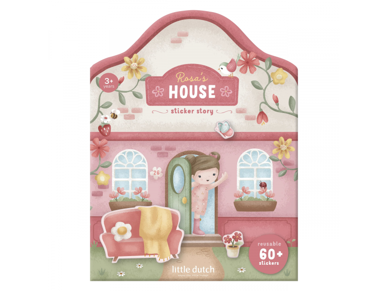 LITTLE DUTCH Knížka se samolepkami - Dům Rosa