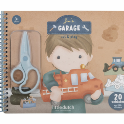 LITTLE DUTCH Kniha s vystřihovacími auty - Jim