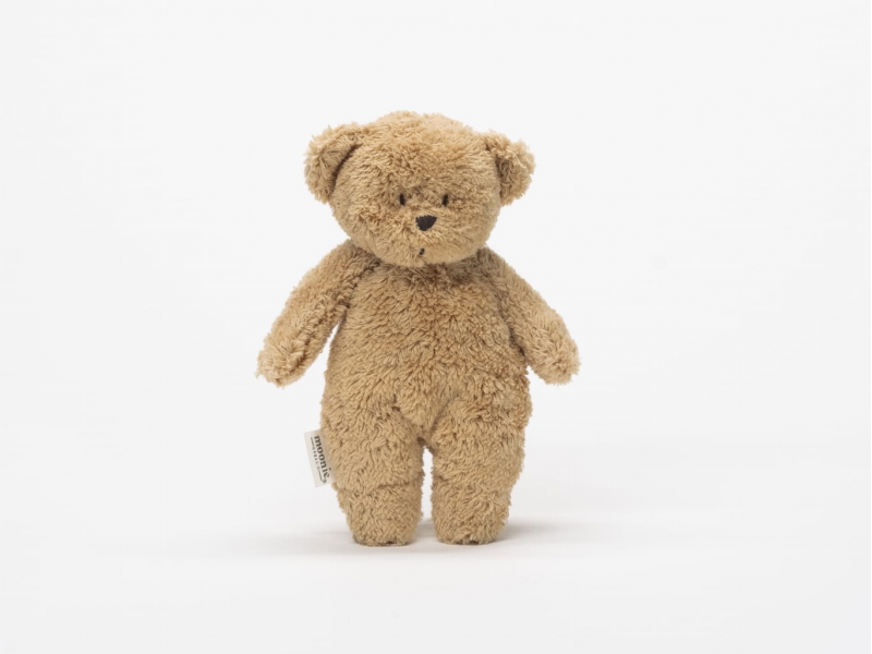 MOONIE Medvídek plyšový Sensory Organic - Cappuccino