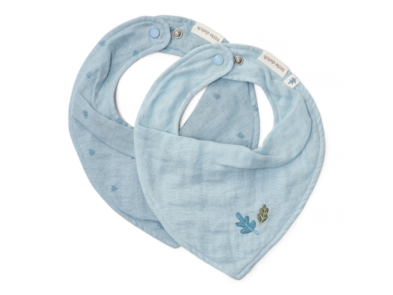 LITTLE DUTCH Bryndáček bandana 2ks - Pure denim blue