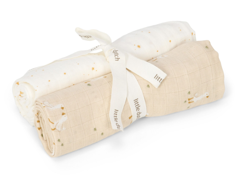 LITTLE DUTCH Pleny 70x70 cm - Husa Newborn naturals